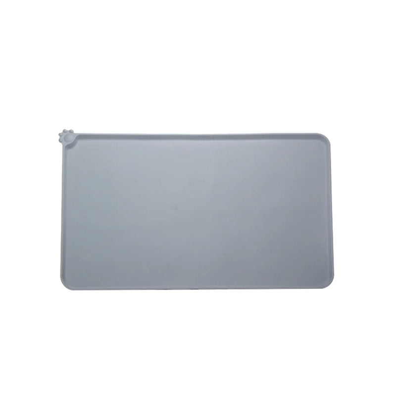 Pet Placemat Non-slip Silicone Food Pad Small Animal Bowl Mat for Living Room Bedroom, Black