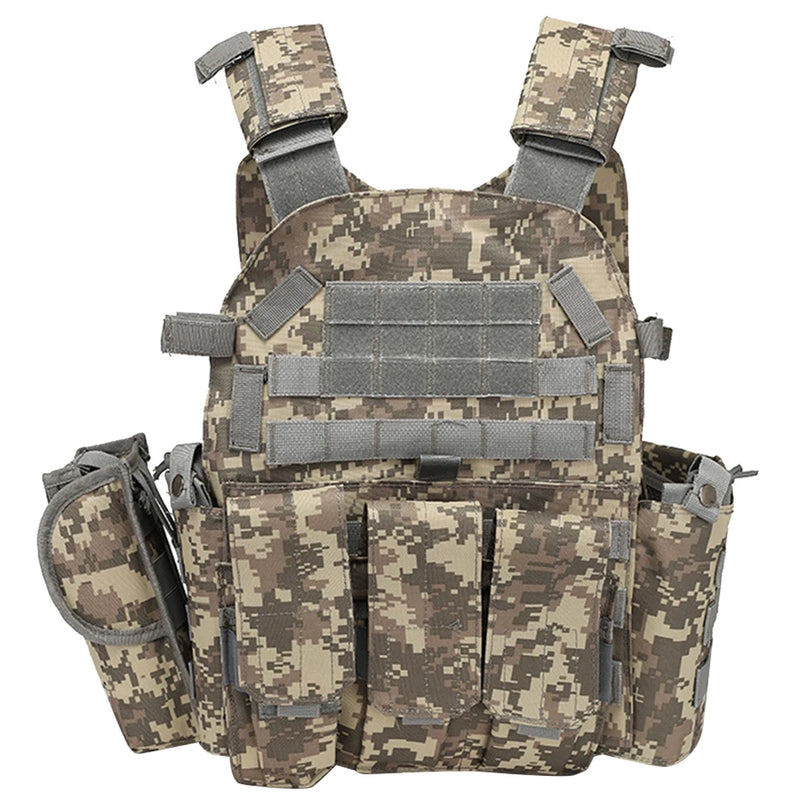 Nylon Tactical Vest Body Armor Hunting Carrier Airsoft Accessories CS Combat MOLLE Camo Military Army Vest for Outdoor Hunting