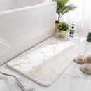Neue Badematte Flanell Bronzierung Druck Saugfähige Anti-Rutsch-Matte Wohnzimmer Teppich WC Schlafzimmer Fußmatte Badezimmer Zubehör
