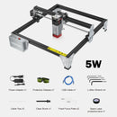 LASER TREE K1 Mini Laser Engraving Machine with 5W 10W Laser Head Laser Engraver Cutter Woodworking TTL Blue Light Laser Module