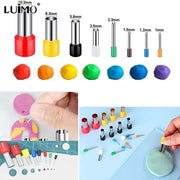 8 Stück 8 Größen Polymer-Clay-Ausstechformen-Set Lochstanzer Werkzeug-Set DIY Polymer-Clay-Ohrringe Basteln Handgemacht