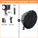 Sokani X100 100W RGB Bi-Color LED Videoleuchte APP-Steuerung Bowens Mount Beleuchtung für Fotografie Videoaufnahmen Outdoor-Drehs