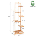 Bamboo Corner Tall Plant Stand Rack Multiple Flower Holder Shelf Indoor Outdoor