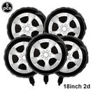 Black white racing tablecloth checkered flags racing car table cover plates cups race Track racing birthday party decor supplies