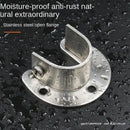 304 Stainless Steel Flange Seat Wardrobe Hanger Rod Fixing Hardware Accessories Curtain Rod Tube Hook Fixed Support Bracket Seat