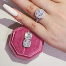 2026 New Arrivals Luxury 2pcs Silver Color Cz Dubai Jewelry Set Ring and Earring for Women Wedding Party Lady Gift Jewelry J5968