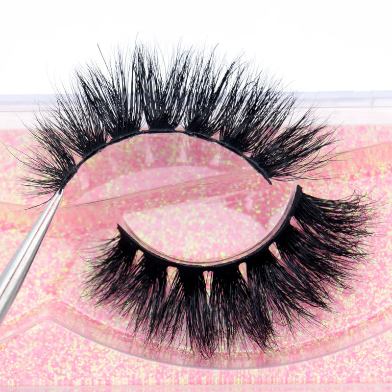 Visofree Half Mink Lashes Make Up False Eyelashes Hand Up Natural Long Mink Lashes Cruelty Free Crisscross Mink Fake Eyelashes