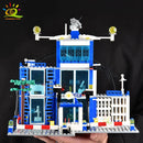 HUIQIBAO 753PCS City Police Station Building Blocks Set Boys DIY Car Figures Bricks Educational Toys For Children Adult Gift