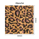 20Pcs Jungle Animals Paper Napkins Tropical Palm Leaves Napkins Towel Jungle Safari Birthday Party Decoration Hawaii Supplies