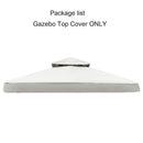 3x3m Canopy Replacement Top Canopy Cover Replacement 118"x118" Double Tiered Gazebo Covers for Yard Patio Garden Canopy Sunshade