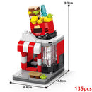 DIY Architecture Store Street View Food House Building Blocks Kit Girls Bricks Classic Movie Model Kids Toys For Children