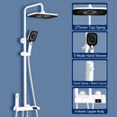 Top1 Piano Key Shower Set Gray Bathroom Digital Display Faucet Shower System Set Bathtub Hot and Cold 4 Functions Tap Shower Set