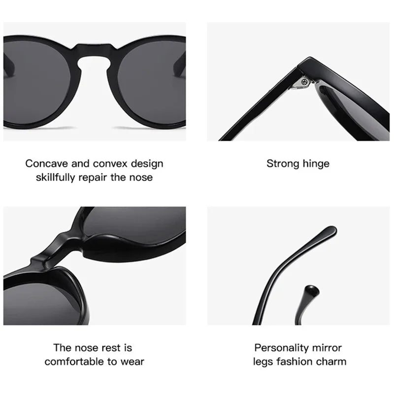 New Retro Polarized Sunglasses Men Women Fashion Small Round Sun Glasses For Male Female Literary Vintage Shades Driving Eyewear