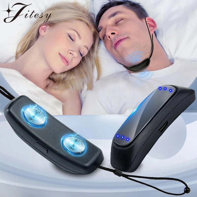Anit-Snoring Device Smart Throat Pulse Electric EMS leep Apparatus Snoring Stopper and apnea USB Generation Pulse Technology