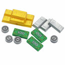 City Treasure Gold Silver Diamond Safe Box Building Blocks Jewel Dollars Cash Coin Brick Compatible Figures Accessories Kids Toy