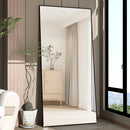 CASSILANDO Full Length Mirror 65" * 24 ", Floor Standing Mirror, Black Metal Frame Mirror， Full Body Mirror