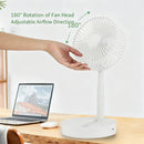 Foldable Retractable Mini Desk Fan USB Rechargeable Portable Small Electric Fan With Built In Phone Stand Storage Design For Off