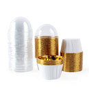 25/50pcs Foil Cupcake Liners with Dome Lids Mini Aluminum Foil Baking Cups Muffin Liners Tins for Wedding Birthday party decor