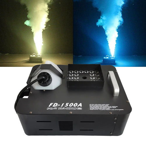 1500W Nebelmaschine DMX RGB 24LED Bühnenlichteffekt Fernbedienung Vertikaler Sprüher