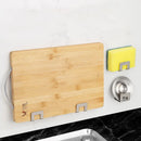 Kitchen Stainless Steel Sponges Racks Self Adhesive Sink Sponges Drain Drying Rack Hook Storage Holders Kitchen Sink Accessories