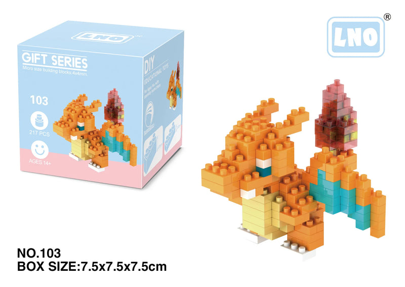 Pokemon Small Blocks Nanoblock Charizard Kyogre Groudon Rayquaza Model Education Graphics Toys for Kids Birthday Gift Toys