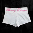 Spring and summer new women's shorts simple daily versatile fashion style simple pink English printed slim shorts