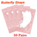 25/50/100Pairs Eye Patches Under Eyelash Pads for Building Hydrogel Paper Patches Pink Lint Free Stickers for False Eyelashes