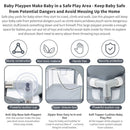 2026 Baby Playpens Light Gray Corralito for Baby Playground with Pull Ring Child Safety Barrier Fence Ball Box Game Playpen