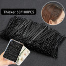 AWAYTR 50/100 PCS 5.5cm U Shaped Alloy Hairpins Waved Hair Clips Metal Black Bobby Pins Barrettes Bridal Hairstyle Tools Hairpin