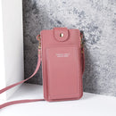 2024 new solid color fashion simple shoulder bag slung mobile phone bag women's driver's license card wallet