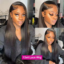 46 44 Inch Bone Straight Lace Frontal Human Hair Wigs Brazilian 250 Density 13x6 13x4 Transparent HD Lace Front Wigs For Women