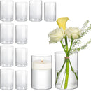 6/12 pcs Glass Cylinder Vases Clear Flower Vase Glass Hurricane Floating Candle Holder for Table Centerpiece Wedding Home Decor