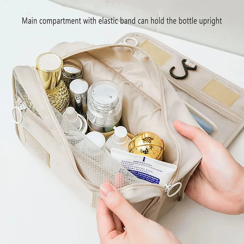 Travel Makeup Bag Waterproof Toiletries Organizer High Quality Women Neceser Bathroom Hook Wash Pouch Hook Makeup Storage Bag