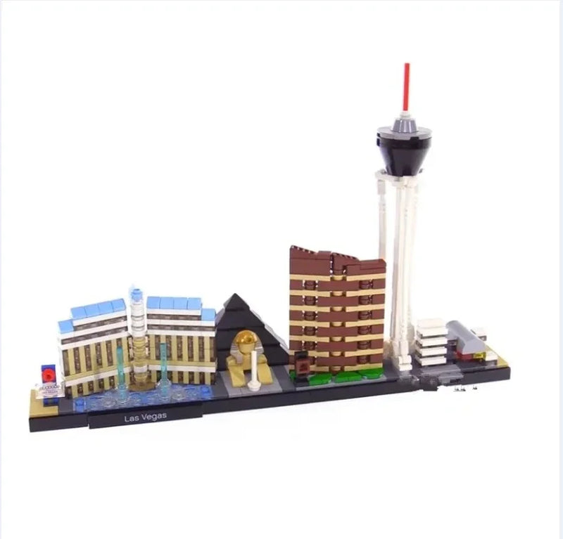 ArchitectureCompatile With 21047 Architecture Las Vegas Building Blocks Bricks Toys For Adults Kid Art Home Decoration Gift