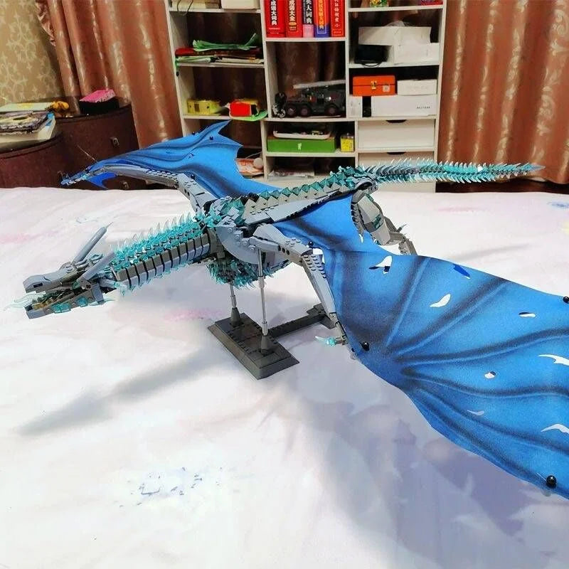 1889parts Movie Series Assembly Bricks Flying Giant Dragon Building Blocks Model Compatible with Childrens Educational Toy Gifts