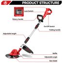 10Inch 4000W Brushless Electric Lawn Mower 36000RPM Grass Trimmer Length Adjustable Garden Tools For Makita 18V Battery Pins