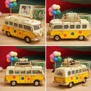 Retro Campervan Model Nostalgic Old Object Large Metal Iron Art Bus Piggy Bank Gift Desktop Decoration Camper Van Model Bar