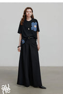 TOYOUTH Women Short Sleeve T shirt 2025 Spring New Tops 8521034