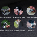 EDC TItanium Alloy with Titanium Key Ring Pry Bar Screwdriver Bottle Opener Handle Multi-tool profession Portable Outdoor Tools