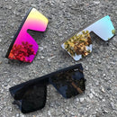 Women Oversized Square Sunglasses Men Vintage Big Frame Rectangle Sun Glasses Street Photo Driving Eyewear UV400 Gafas De Sol