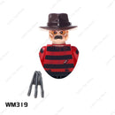 SAW Horror Movie Jack Ripper Mini Action Figures Building Blocks Brick Models Silent Hill Horrifying Chainsaw Man Halloween Toys
