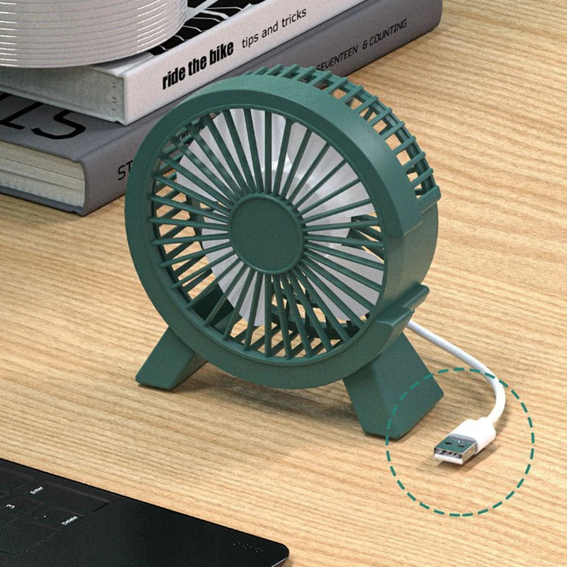 Electric Fan Portable Cooling for Laptops Silent Usb Fan for Home Officeoutdoor Desktop Cooler Camping Air Mini Appliances