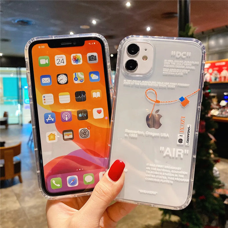 Sneakers Off Sports Shoes AIR Brand Phone Case For iPhone 16 15 14 13 12 11 Pro Max XS X XR 16 Plus Ins White Label Soft Cover