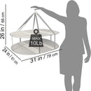 Folded Mesh Clothes Drying Net Rack Lay Flat Dry Hanger for Indoor Outdoor Delicates Towel Socks Swimsuit
