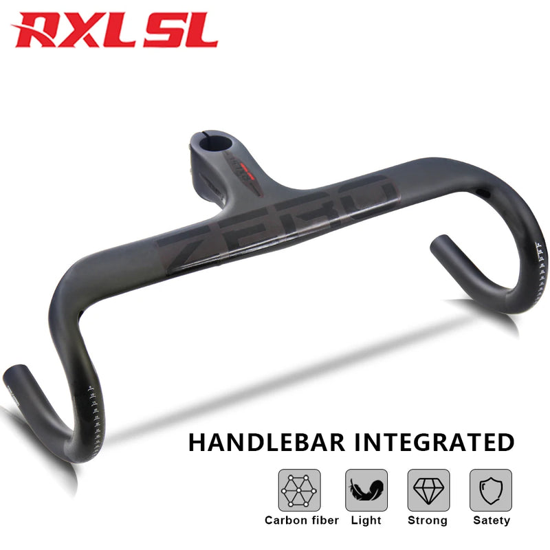 RXL SL-Carbon Road Bike Handlebar, Internal Routing, 28.6mm, Racing Drop Handlebars for Cycling, New Arrival, 1-1/8"