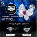 ORSA JEWELS 925 Sterling Silver Oval-Cut Zircon Earrings for Women Shiny 8A Premium Cubic Zirconia Earrings Party Jewelry LZE03