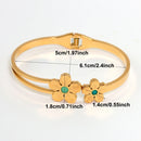 3Pcs/Sets Stainless Steel Clover Flower Bracelet For Women Leisure Wedding Jewelry Party Holiday Valentine's Day Female Gifts