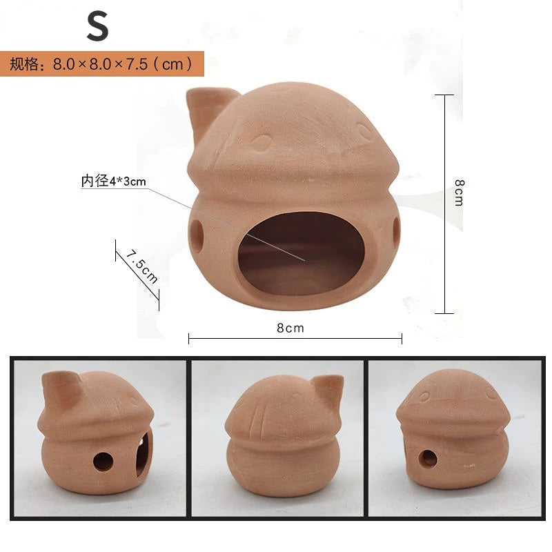 Ceramics Aquarium Decoration Shrimp Fish Hatch Hiding Shelter Pineapple House Fish Spawn Clay Pots Aquarium Accessories