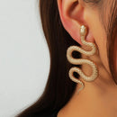 Modetrend Gothic Dunkel Übertrieben Schlangenförmige Anhängerohrringe für Frauen Temperament Persönlichkeit Mädchen Schmuck Accessoires