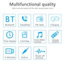 Podofo 1Din Double USB MP3 Player ISO Port Car Radio Key Touch USB 4 Channel Audio Output Bluetooth Remote Control Car Stereo